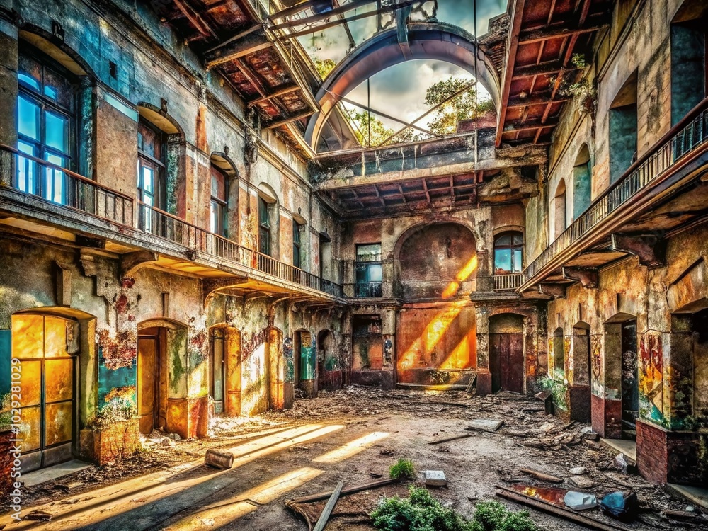 Fototapeta premium Urban Exploration Photography - Abandoned Spaces and Urban Decay