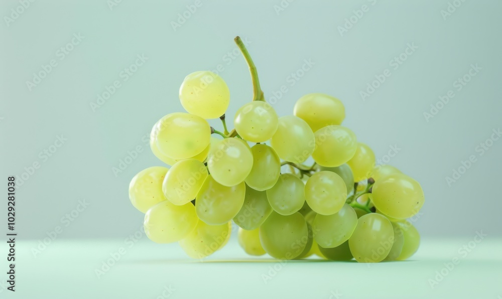 Fresh bunch of grapes, white background, 4K hyperrealistic photo Fresh bunch of grapes, white background, 4K hyperrealistic photo