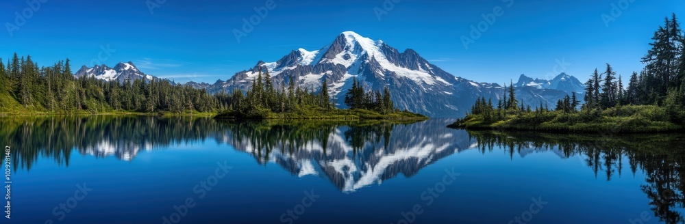 Mountain Lake Reflection. Mountain Lake Reflection.