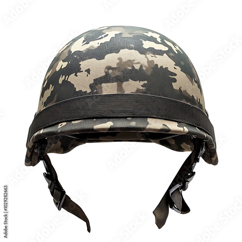 A military combat helmet isolated on transparent background (2)