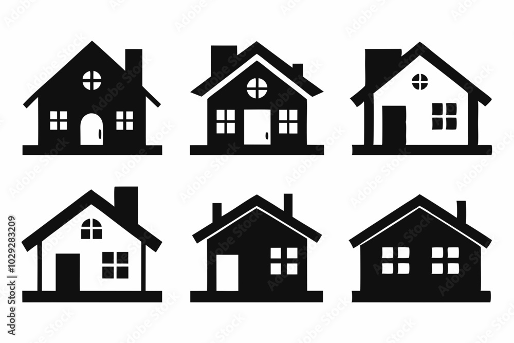 House icons set. Home icon collection, Home icon symbol bundle
House icons set. Home icon collection, Home icon symbol bundle
