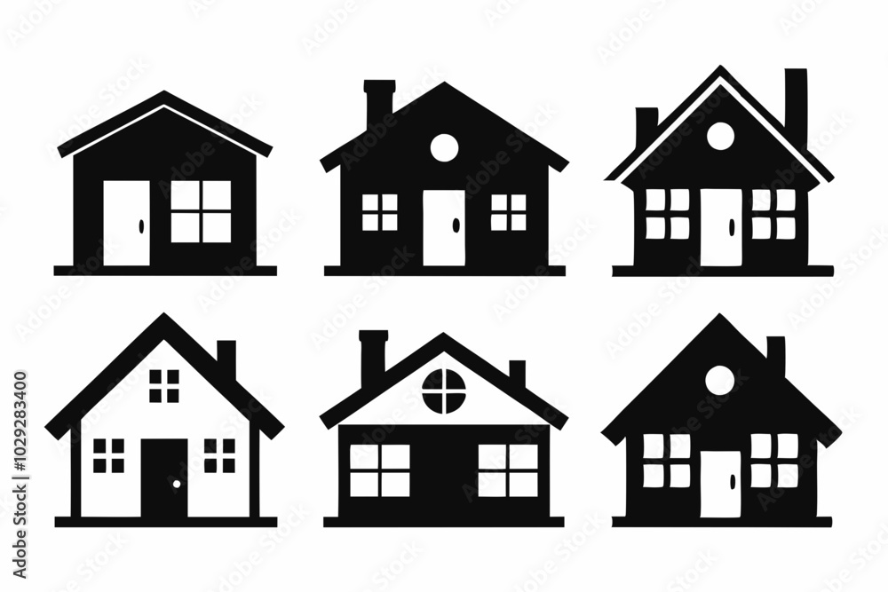 House icons set. Home icon collection, Home icon symbol bundle
House icons set. Home icon collection, Home icon symbol bundle