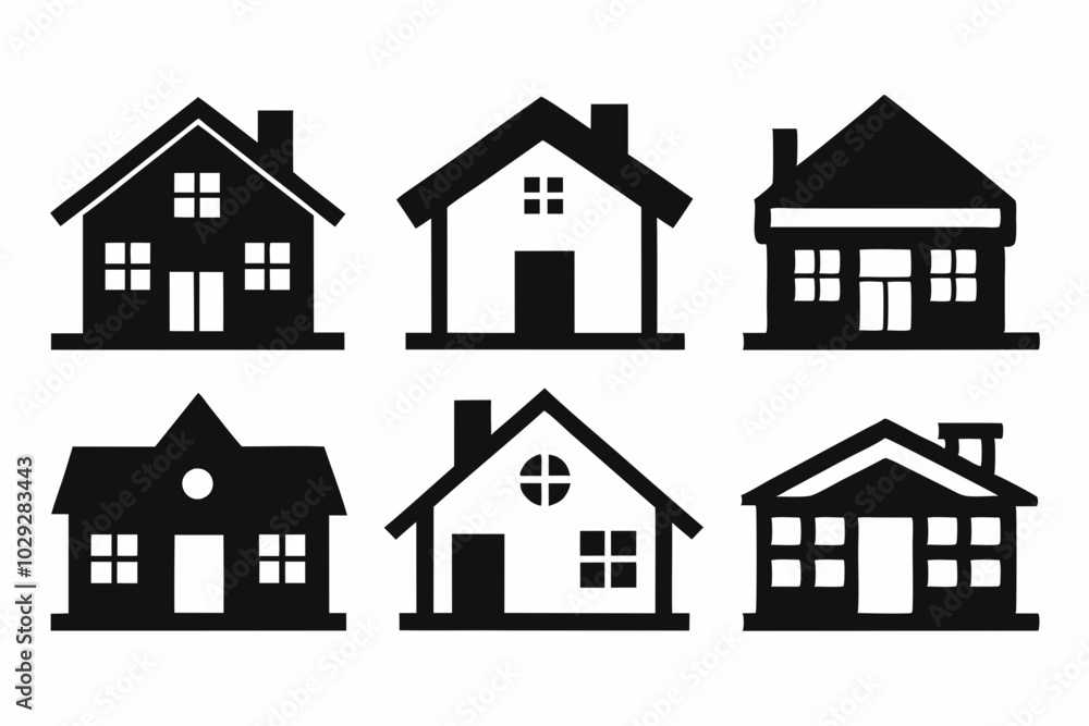 Home icon vector set, House symbol. Vector illustration
Home icon vector set, House symbol. Vector illustration