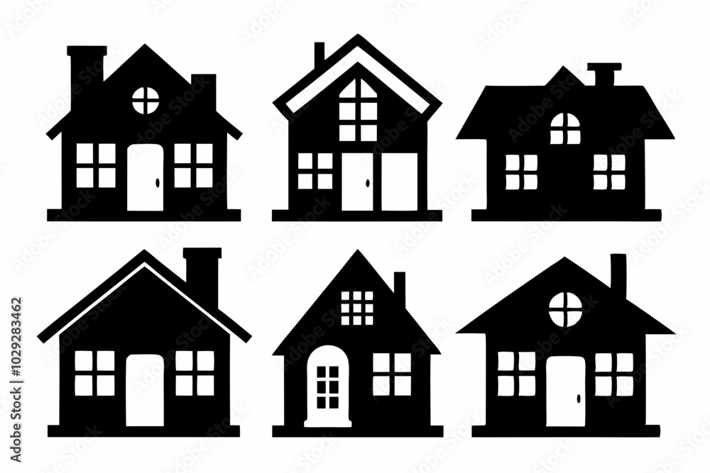 Home icon vector set, House symbol. Vector illustration
Home icon vector set, House symbol. Vector illustration