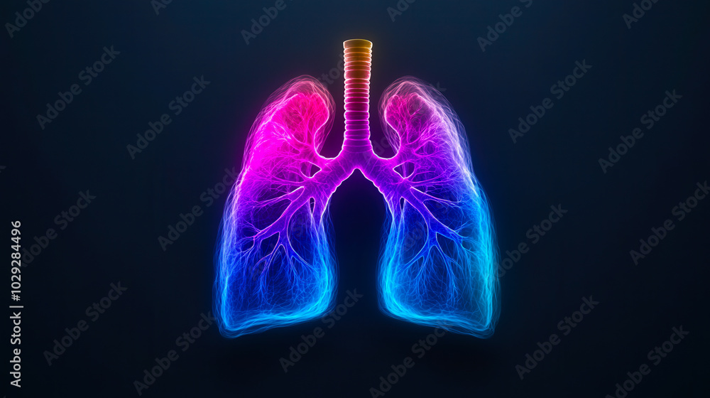 Anatomy of Lungs. Detailed Bronchial Tree Representation Anatomy of Lungs. Detailed Bronchial Tree Representation