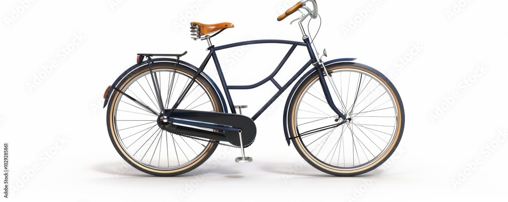 Bicycle on white background, 4K hyperrealistic photo Bicycle on white background, 4K hyperrealistic photo