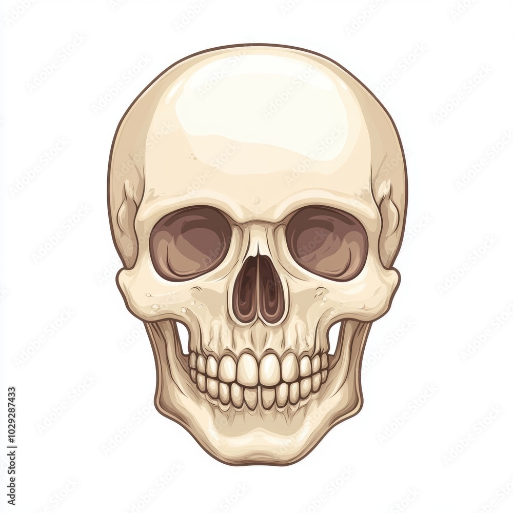 Fototapeta premium Closeup view of skull. The decoration element for Halloween.