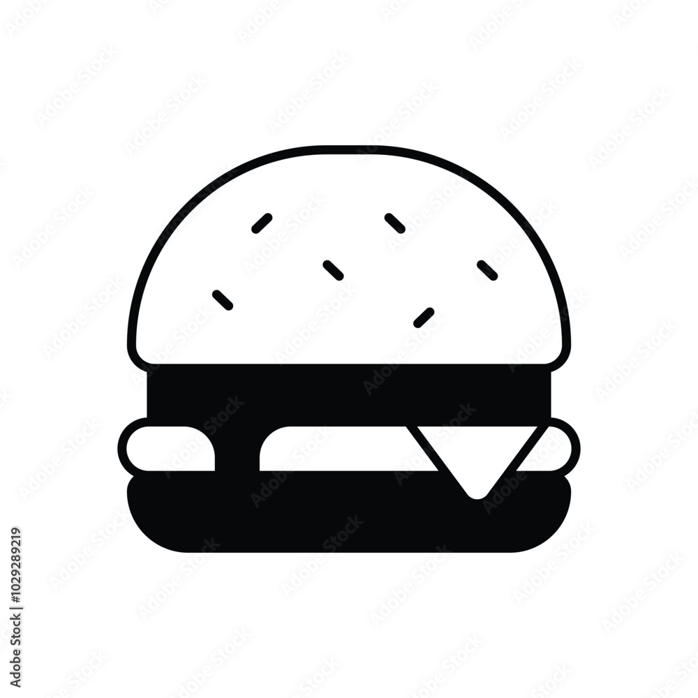 Burger vector icon stock illustration Burger vector icon stock illustration