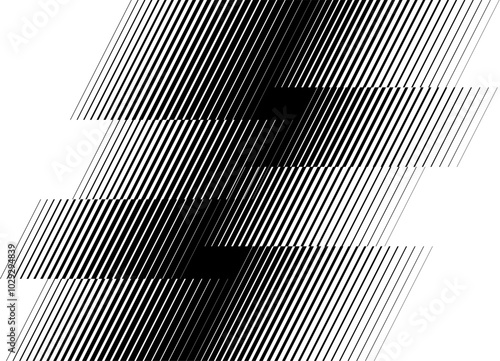 Modern black and white vector pattern with broken lines. For interior, covers, advertising, packaging, textiles. Universal vector background.