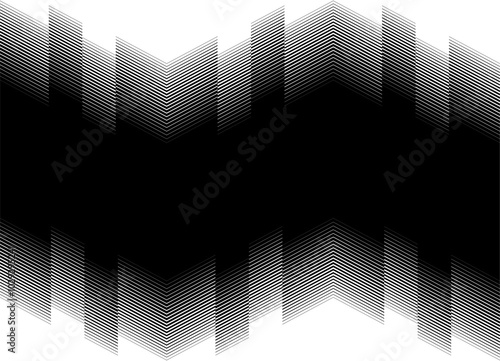 Modern vector background. Striped pattern with a smooth transition from black to white from broken lines.