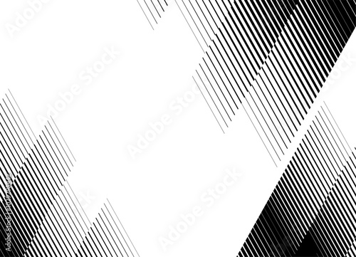 Modern black and white vector background with broken black lines. For interior, covers, advertising, packaging, textiles. Universal vector background. Striped