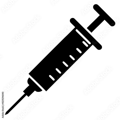 Syringe silhouette black vector