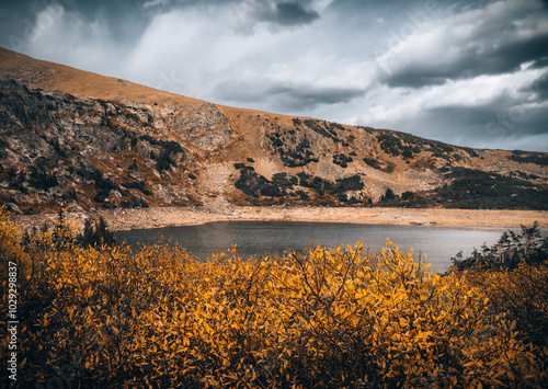 lake and mountains
