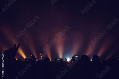 An unforgettable concert with vibrant lights photo