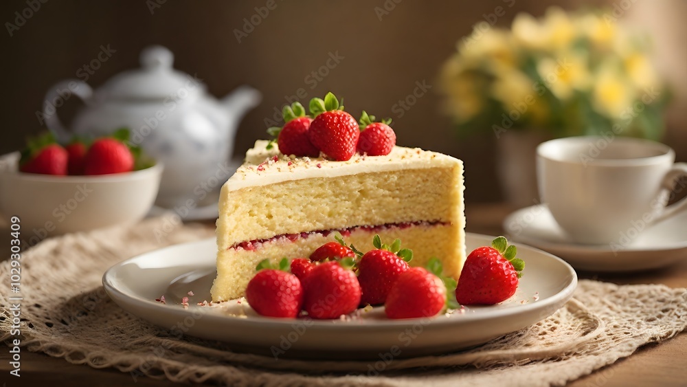 Strawberry Delight: A Dreamy Biscuit Cake Strawberry Delight: A Dreamy Biscuit Cake