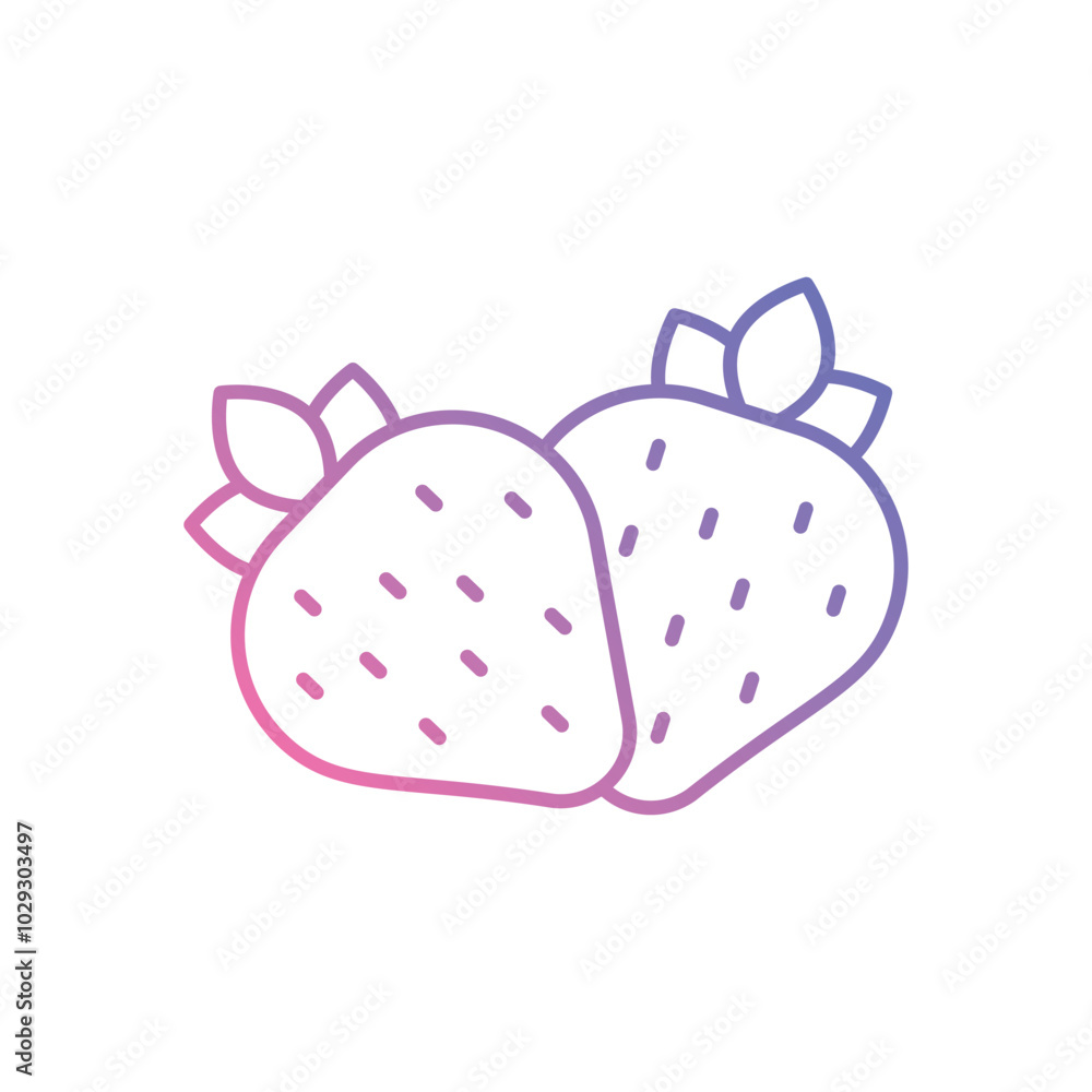 Strawberry vector icon stock illustration Strawberry vector icon stock illustration