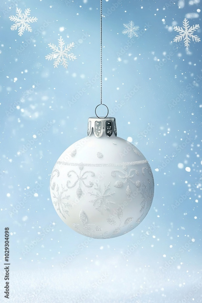 White Christmas Ornament. White Christmas Ornament.