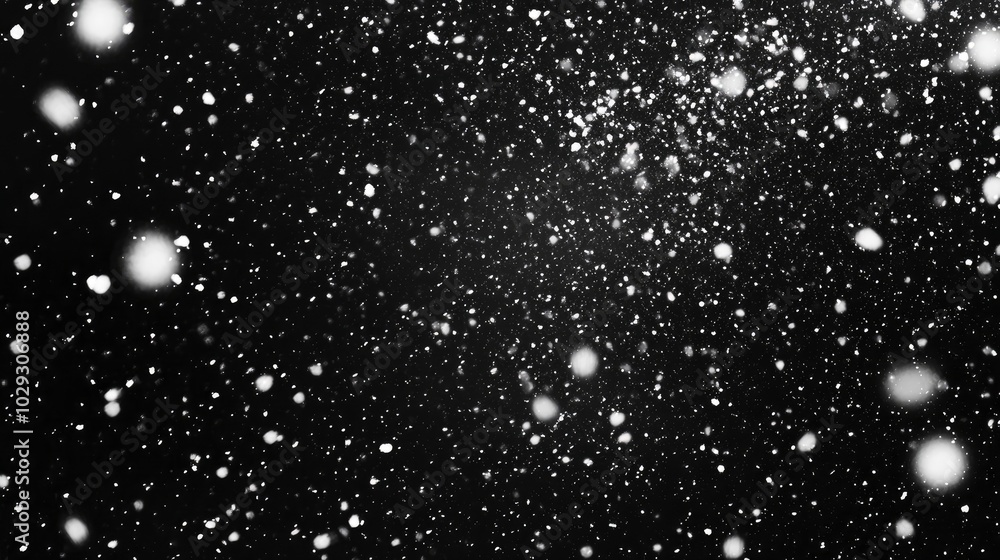 Background with a snowy blizzard on black Background with a snowy blizzard on black
