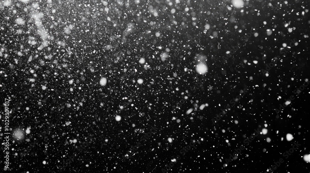 Background with a snowy blizzard on black Background with a snowy blizzard on black