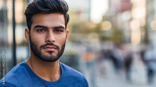 Young Indian male in urban pose