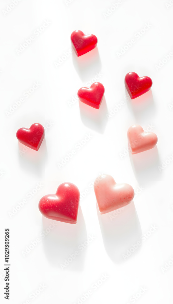 Fototapeta premium heart candies 2 isolated with white highlights, png