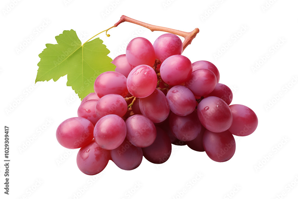 Fototapeta premium Red grape on transparent background. PNG cutout. Wine related themes. Wine professions. Oenologist. Wine shop. Buying and selling wine. Images for graphic designers. Isolated wine. Image for website