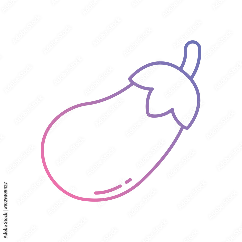 Eggplant vector icon stock illustration Eggplant vector icon stock illustration