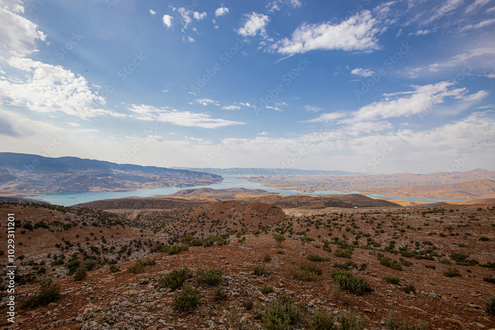 Ilısu Dam built on the Botan stream, a tributary of the Tigris River.