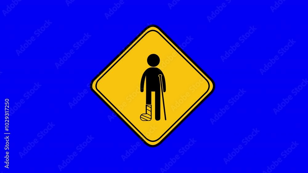 Safety Icon Handicap icon 4k, Animated Icon. Isolated on Blue Screen, Chroma Key Background for Transparent Use. 4K Ultra HD Video Motion Graphic Animation. Safety Icon Handicap icon 4k, Animated Icon. Isolated on Blue Screen, Chroma Key Background for Transparent Use. 4K Ultra HD Video Motion Graphic Animation.