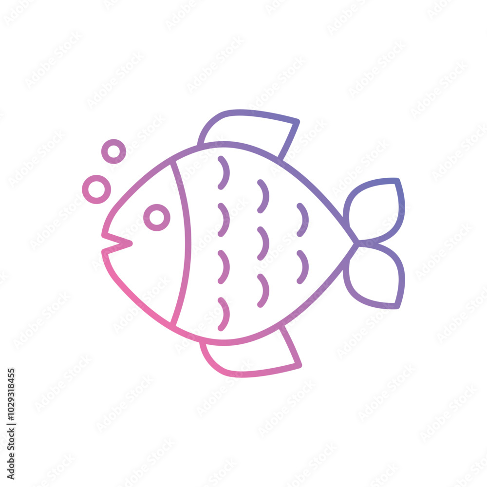 Fish vector icon stock illustration Fish vector icon stock illustration