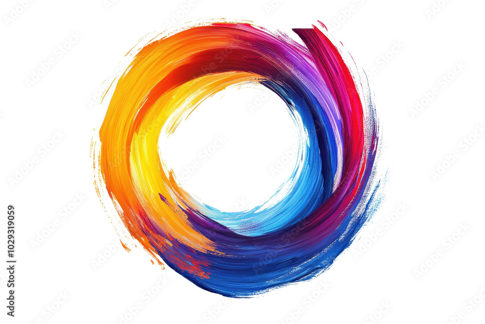 Vibrant circular brushstroke in vivid colors, creating a dynamic and artistic design, perfect for modern and creative visual projects. Vibrant circular brushstroke in vivid colors, creating a dynamic and artistic design, perfect for modern and creative visual projects.