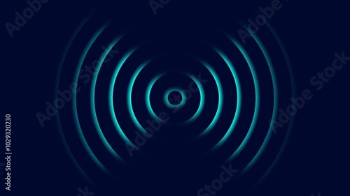 Radio wave screen background animation .