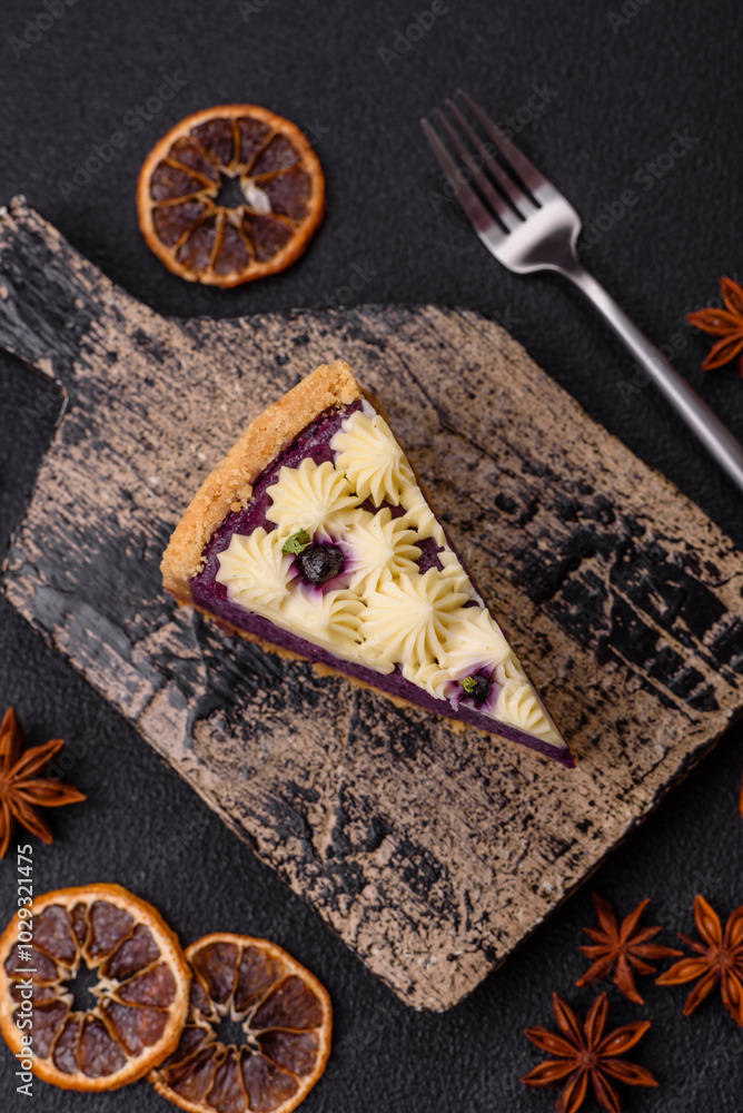 No baked sweet blueberry cheesecake with cream cheese No baked sweet blueberry cheesecake with cream cheese