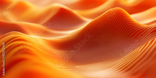 Abstract orange gradient background, Bright colorful wave illustration