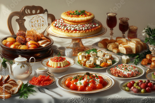 russian food assortment