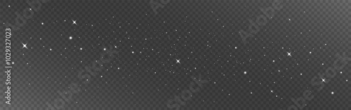Silver dust. Magic glitter light. White glowing sparks. Christmas stardust effect. Beautiful starry wave. Sparkling effect template. Abstract silver trail. Vector illustration.