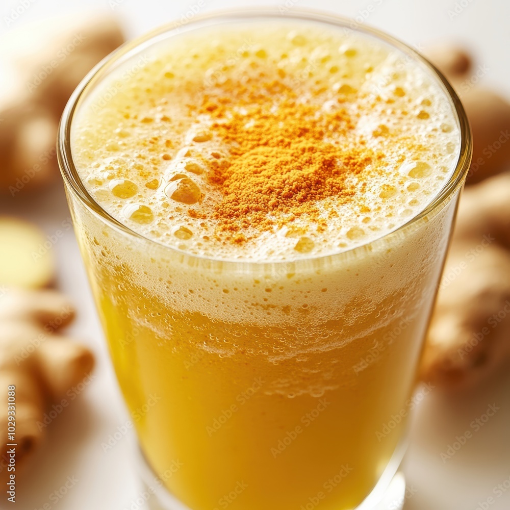 Refreshing Ginger Drink in a Glass Refreshing Ginger Drink in a Glass