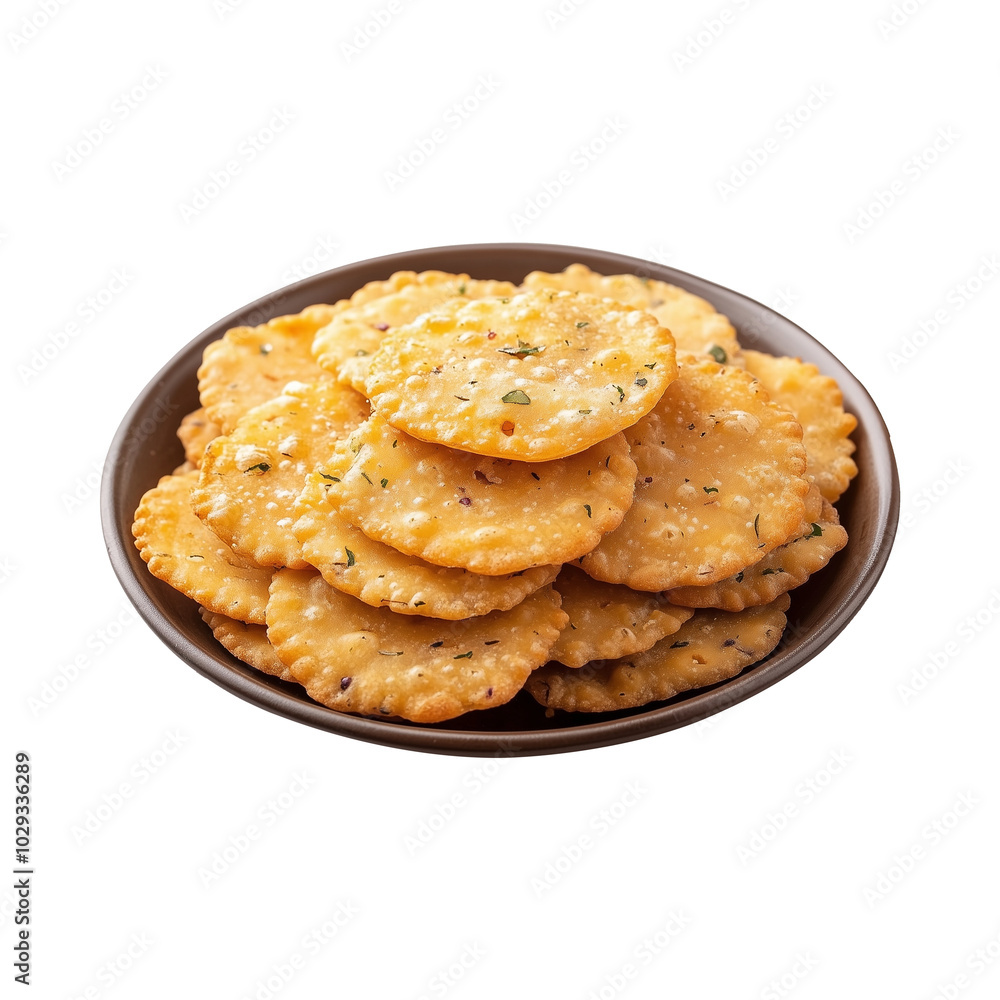 Golden Crispy Mathri on Bati Dish Isolated on Transparent Background – Great for Food Promotions and Festival Celebrations. Golden Crispy Mathri on Bati Dish Isolated on Transparent Background – Great for Food Promotions and Festival Celebrations.