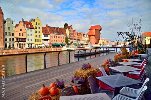 autumn hervest oin the gdansk old town  photo