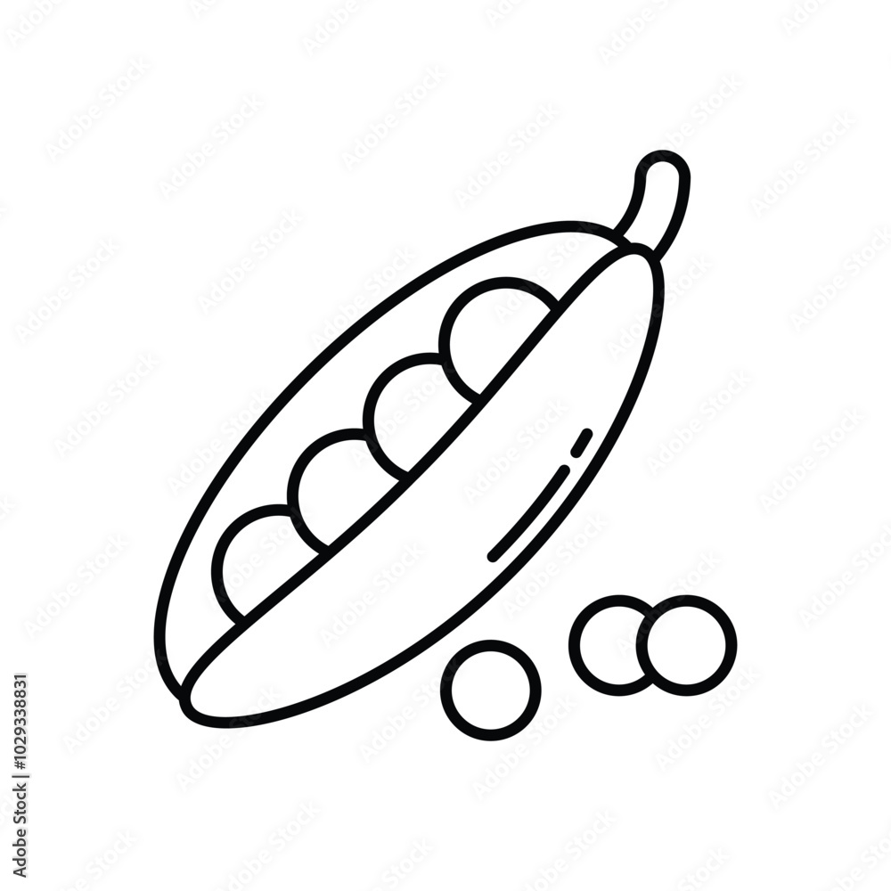 Peas vector icon stock illustration Peas vector icon stock illustration