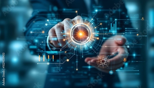 Modern business science and technology photo