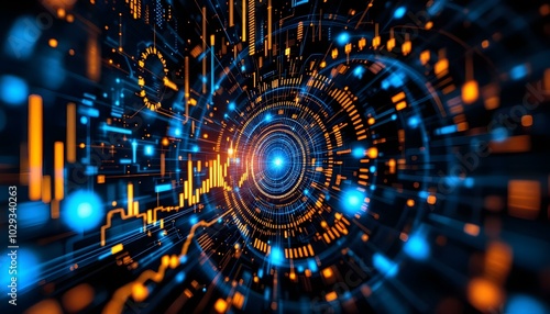 Modern business science and technology photo