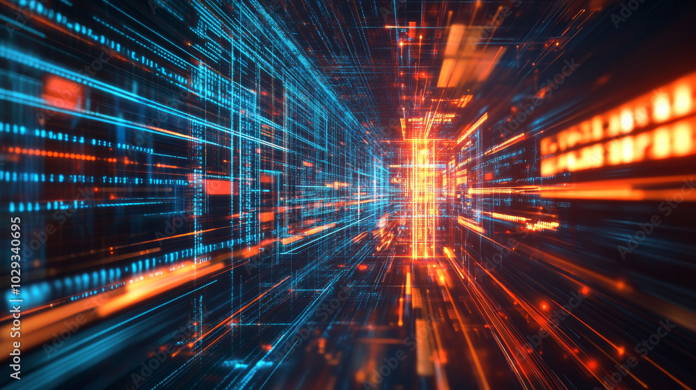 An abstract background showcasing digital technology, featuring innovation in high-tech, network connectivity, fast data transfer, AI, the metaverse, communication, and cyber light trails An abstract background showcasing digital technology, featuring innovation in high-tech, network connectivity, fast data transfer, AI, the metaverse, communication, and cyber light trails