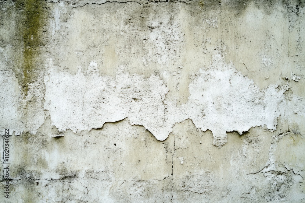 Obraz premium Rustic White Wall Texture with Abstract Concrete Pattern - Vintage Surface Design