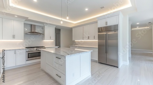 Wallpaper Mural Modern kitchen featuring sleek design, bright lighting, and spacious layout ideal for cooking and entertaining. Torontodigital.ca