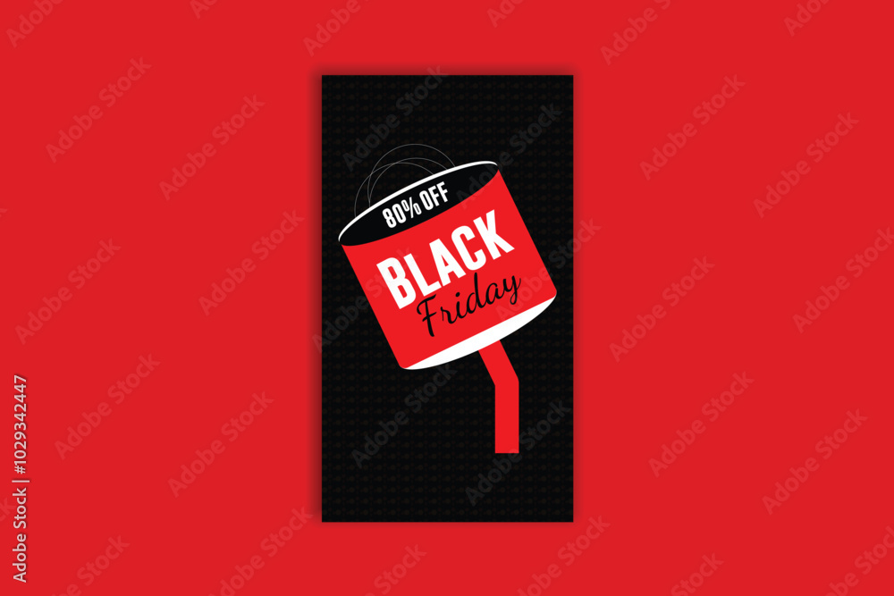 Black Friday story social media template banner design Black Friday story social media template banner design