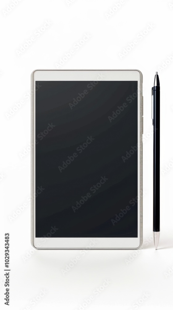 Tablet on white background, 4K hyperrealistic photo Tablet on white background, 4K hyperrealistic photo