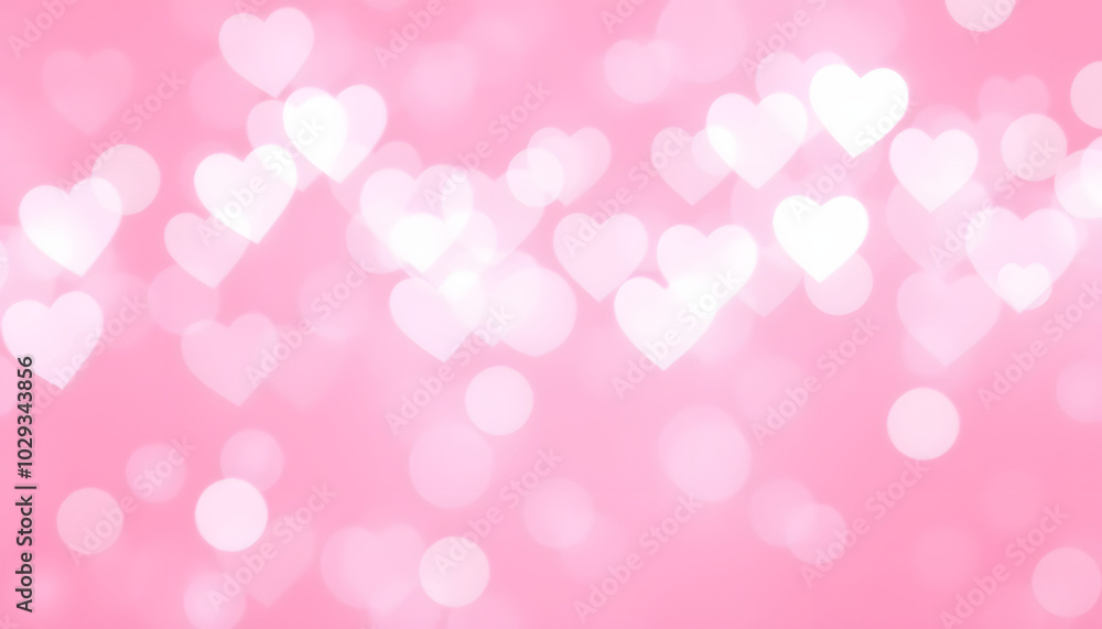 Heart bokeh on pink background isolated with white highlights, png Heart bokeh on pink background isolated with white highlights, png