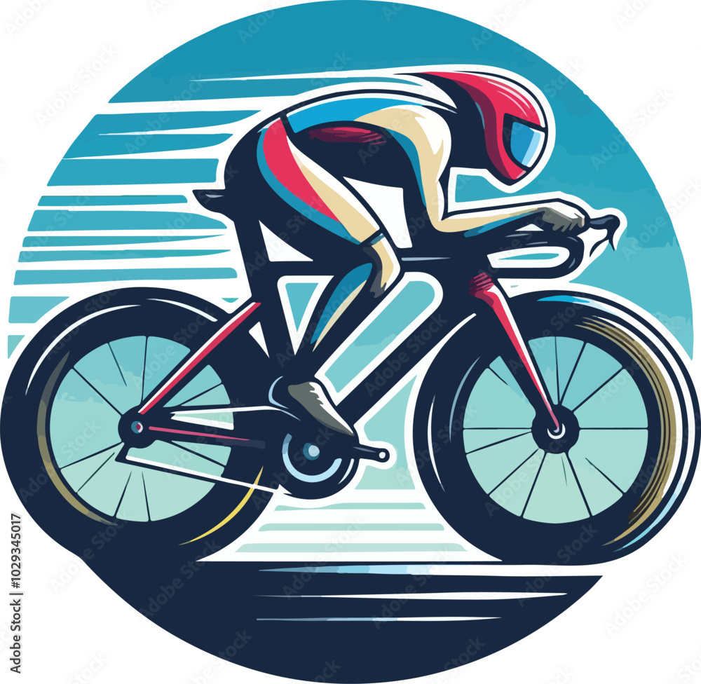 Fototapeta premium a man riding bike vector ,t shirt design