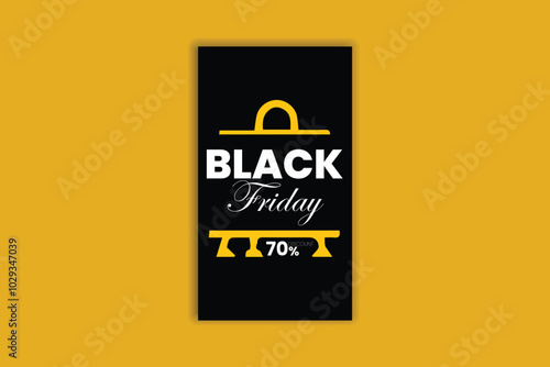 Black Friday story social media template banner design